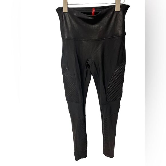 SPANX faux leather Moto size Large - Picture 4 of 10